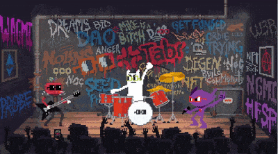 Pixel art band